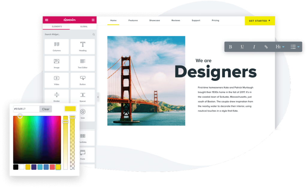 Elementor Pro web design dashboard for WordPress Philippines